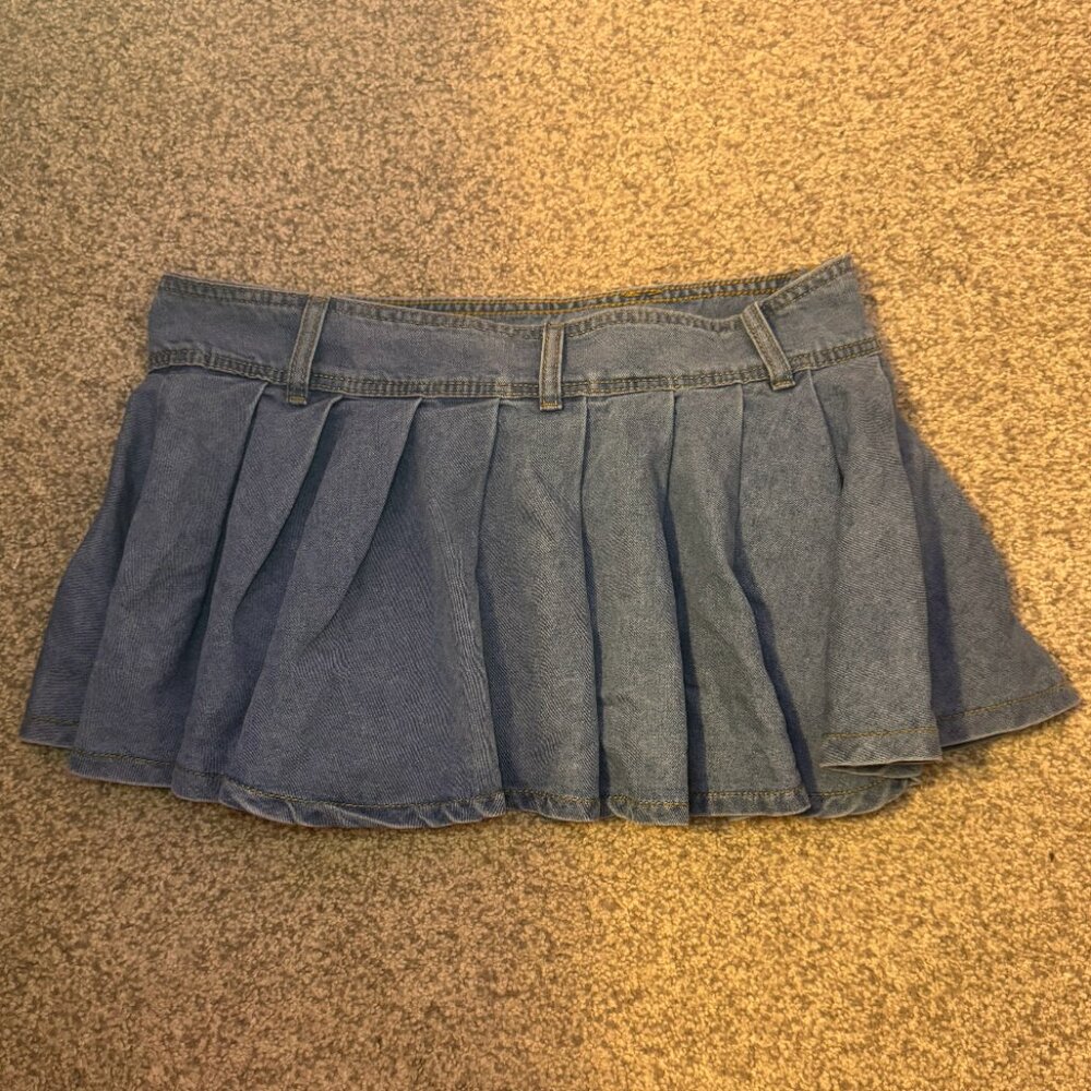 Shein Skirts (2) (Denim / White Lace) Medium